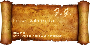 Fricz Gabriella névjegykártya